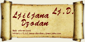 Ljiljana Džodan vizit kartica